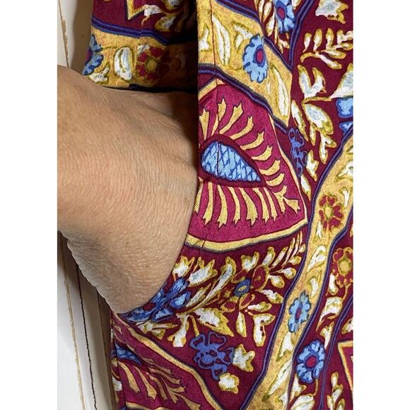 Christian Siriano Pants Womens S Floral Tropical Wide Leg Pull On Crop Palazzo - Picture 5 of 7